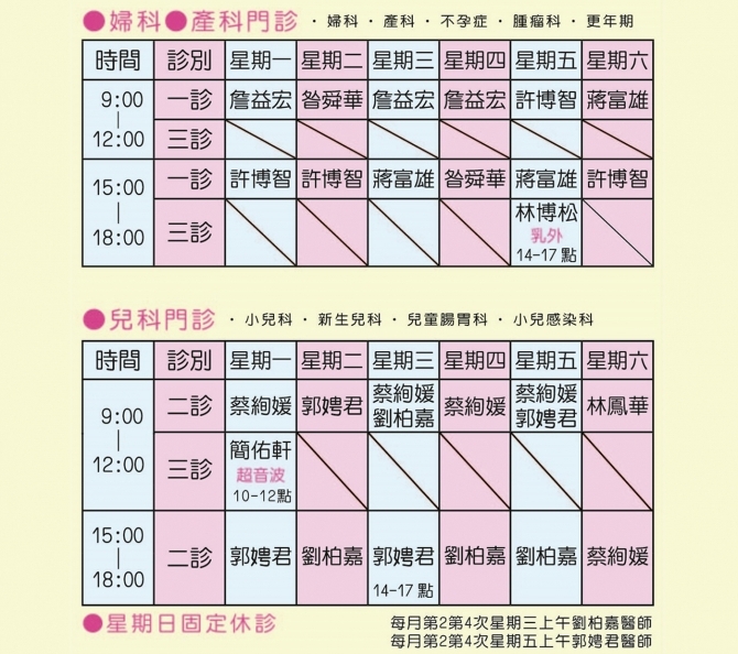 114小兒科門診異動更新
